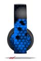 Vinyl Decal Skin Wrap compatible with Original Sony PlayStation 4 Gold Wireless Headphones HEX Blue (PS4 HEADPHONES NOT INCLUDED)