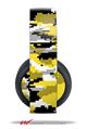 Vinyl Decal Skin Wrap compatible with Original Sony PlayStation 4 Gold Wireless Headphones WraptorCamo Digital Camo Yellow (PS4 HEADPHONES NOT INCLUDED)