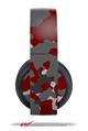 Vinyl Decal Skin Wrap compatible with Original Sony PlayStation 4 Gold Wireless Headphones WraptorCamo Old School Camouflage Camo Red Dark (PS4 HEADPHONES NOT INCLUDED)