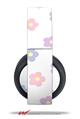 Vinyl Decal Skin Wrap compatible with Original Sony PlayStation 4 Gold Wireless Headphones Pastel Flowers (PS4 HEADPHONES NOT INCLUDED)