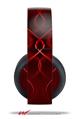 Vinyl Decal Skin Wrap compatible with Original Sony PlayStation 4 Gold Wireless Headphones Abstract 01 Red (PS4 HEADPHONES NOT INCLUDED)