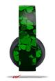 Vinyl Decal Skin Wrap compatible with Original Sony PlayStation 4 Gold Wireless Headphones St Patricks Clover Confetti (PS4 HEADPHONES NOT INCLUDED)