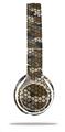 WraptorSkinz Skin Decal Wrap compatible with Beats Solo 2 WIRED Headphones HEX Mesh Camo 01 Brown Skin Only (HEADPHONES NOT INCLUDED)
