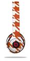 WraptorSkinz Skin Decal Wrap compatible with Beats Solo 2 WIRED Headphones Houndstooth Burnt Orange Skin Only (HEADPHONES NOT INCLUDED)