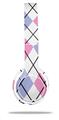 WraptorSkinz Skin Decal Wrap compatible with Beats Solo 2 WIRED Headphones Argyle Pink and Blue Skin Only (HEADPHONES NOT INCLUDED)