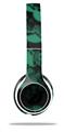 WraptorSkinz Skin Decal Wrap compatible with Beats Solo 2 WIRED Headphones Skulls Confetti Seafoam Green Skin Only (HEADPHONES NOT INCLUDED)