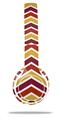 WraptorSkinz Skin Decal Wrap compatible with Beats Solo 2 WIRED Headphones Zig Zag Yellow Burgundy Orange Skin Only (HEADPHONES NOT INCLUDED)