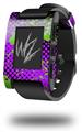 Halftone Splatter Green Purple - Decal Style Skin fits original Pebble Smart Watch (WATCH SOLD SEPARATELY)