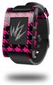 Houndstooth Hot Pink on Black - Decal Style Skin fits original Pebble Smart Watch (WATCH SOLD SEPARATELY)