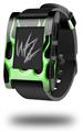 Metal Flames Green - Decal Style Skin fits original Pebble Smart Watch (WATCH SOLD SEPARATELY)