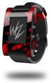 Oriental Dragon Black on Red - Decal Style Skin fits original Pebble Smart Watch (WATCH SOLD SEPARATELY)