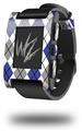 Argyle Blue and Gray - Decal Style Skin fits original Pebble Smart Watch (WATCH SOLD SEPARATELY)