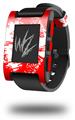 Big Kiss White Lips on Red - Decal Style Skin fits original Pebble Smart Watch (WATCH SOLD SEPARATELY)