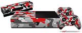 Sexy Girl Silhouette Camo Red - Holiday Bundle Decal Style Skin fits XBOX One Console Original, Kinect and 2 Controllers (XBOX SYSTEM NOT INCLUDED)