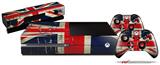 Painted Faded and Cracked Union Jack British Flag - Holiday Bundle Decal Style Skin fits XBOX One Console Original, Kinect and 2 Controllers (XBOX SYSTEM NOT INCLUDED)