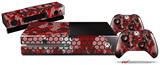 HEX Mesh Camo 01 Red Bright - Holiday Bundle Decal Style Skin fits XBOX One Console Original, Kinect and 2 Controllers (XBOX SYSTEM NOT INCLUDED)