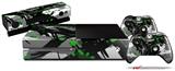 Abstract 02 Green - Holiday Bundle Decal Style Skin fits XBOX One Console Original, Kinect and 2 Controllers (XBOX SYSTEM NOT INCLUDED)