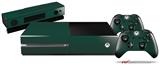 Solids Collection Hunter Green - Holiday Bundle Decal Style Skin fits XBOX One Console Original, Kinect and 2 Controllers (XBOX SYSTEM NOT INCLUDED)