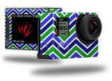 Zig Zag Blue Green - Decal Style Skin fits GoPro Hero 4 Silver Camera (GOPRO SOLD SEPARATELY)