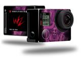 Flaming Fire Skull Hot Pink Fuchsia - Decal Style Skin fits GoPro Hero 4 Silver Camera (GOPRO SOLD SEPARATELY)
