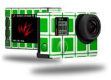 Squared Green - Decal Style Skin fits GoPro Hero 4 Silver Camera (GOPRO SOLD SEPARATELY)