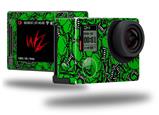 Scattered Skulls Green - Decal Style Skin fits GoPro Hero 4 Silver Camera (GOPRO SOLD SEPARATELY)