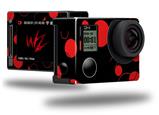Lots of Dots Red on Black - Decal Style Skin fits GoPro Hero 4 Silver Camera (GOPRO SOLD SEPARATELY)