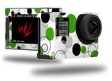 Lots of Dots Green on White - Decal Style Skin fits GoPro Hero 4 Silver Camera (GOPRO SOLD SEPARATELY)