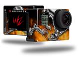 Chrome Skull on Fire - Decal Style Skin fits GoPro Hero 4 Silver Camera (GOPRO SOLD SEPARATELY)