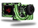 Alecias Swirl 02 Green - Decal Style Skin fits GoPro Hero 4 Silver Camera (GOPRO SOLD SEPARATELY)