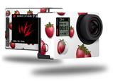 Strawberries on White - Decal Style Skin fits GoPro Hero 4 Silver Camera (GOPRO SOLD SEPARATELY)