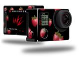 Strawberries on Black - Decal Style Skin fits GoPro Hero 4 Silver Camera (GOPRO SOLD SEPARATELY)