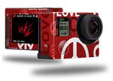 Love and Peace Red - Decal Style Skin fits GoPro Hero 4 Silver Camera (GOPRO SOLD SEPARATELY)