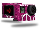 Love and Peace Hot Pink - Decal Style Skin fits GoPro Hero 4 Silver Camera (GOPRO SOLD SEPARATELY)