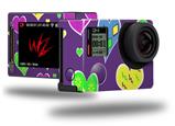 Crazy Hearts - Decal Style Skin fits GoPro Hero 4 Silver Camera (GOPRO SOLD SEPARATELY)