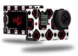 Red And Black Squared - Decal Style Skin fits GoPro Hero 4 Silver Camera (GOPRO SOLD SEPARATELY)