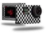 Checkered Canvas Black and White - Decal Style Skin fits GoPro Hero 4 Silver Camera (GOPRO SOLD SEPARATELY)