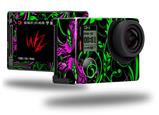 Twisted Garden Green and Hot Pink - Decal Style Skin fits GoPro Hero 4 Silver Camera (GOPRO SOLD SEPARATELY)