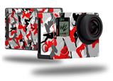 Sexy Girl Silhouette Camo Red - Decal Style Skin fits GoPro Hero 4 Black Camera (GOPRO SOLD SEPARATELY)
