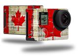 Painted Faded and Cracked Canadian Canada Flag - Decal Style Skin fits GoPro Hero 4 Black Camera (GOPRO SOLD SEPARATELY)