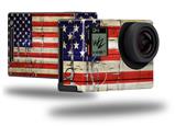 Painted Faded and Cracked USA American Flag - Decal Style Skin fits GoPro Hero 4 Black Camera (GOPRO SOLD SEPARATELY)