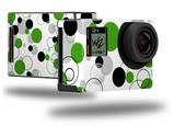 Lots of Dots Green on White - Decal Style Skin fits GoPro Hero 4 Black Camera (GOPRO SOLD SEPARATELY)