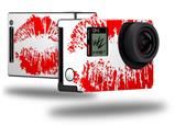 Big Kiss Lips Red on White - Decal Style Skin fits GoPro Hero 4 Black Camera (GOPRO SOLD SEPARATELY)