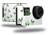 Christmas Holly Leaves on White - Decal Style Skin fits GoPro Hero 4 Black Camera (GOPRO SOLD SEPARATELY)