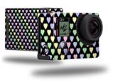 Pastel Hearts on Black - Decal Style Skin fits GoPro Hero 4 Black Camera (GOPRO SOLD SEPARATELY)