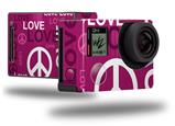 Love and Peace Hot Pink - Decal Style Skin fits GoPro Hero 4 Black Camera (GOPRO SOLD SEPARATELY)