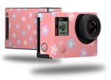 Pastel Flowers on Pink - Decal Style Skin fits GoPro Hero 4 Black Camera (GOPRO SOLD SEPARATELY)