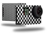 Checkered Canvas Black and White - Decal Style Skin fits GoPro Hero 4 Black Camera (GOPRO SOLD SEPARATELY)