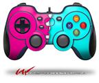 Ripped Colors Hot Pink Neon Teal - Decal Style Skin fits Logitech F310 Gamepad Controller (CONTROLLER NOT INCLUDED)