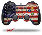 Painted Faded and Cracked USA American Flag - Decal Style Skin fits Logitech F310 Gamepad Controller (CONTROLLER NOT INCLUDED)